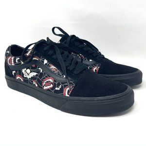 Vans Old Skool Skateboarding Canvas Nubuck Black Womens Size fright - Halloween
